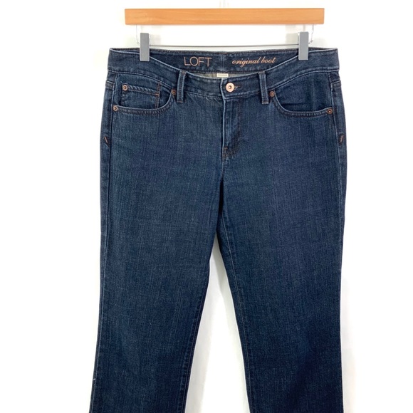 ♻️DONATED♻️ Ann Taylor LOFT Size 8 Original Bootcut Blue Jeans M10 - Picture 2 of 7